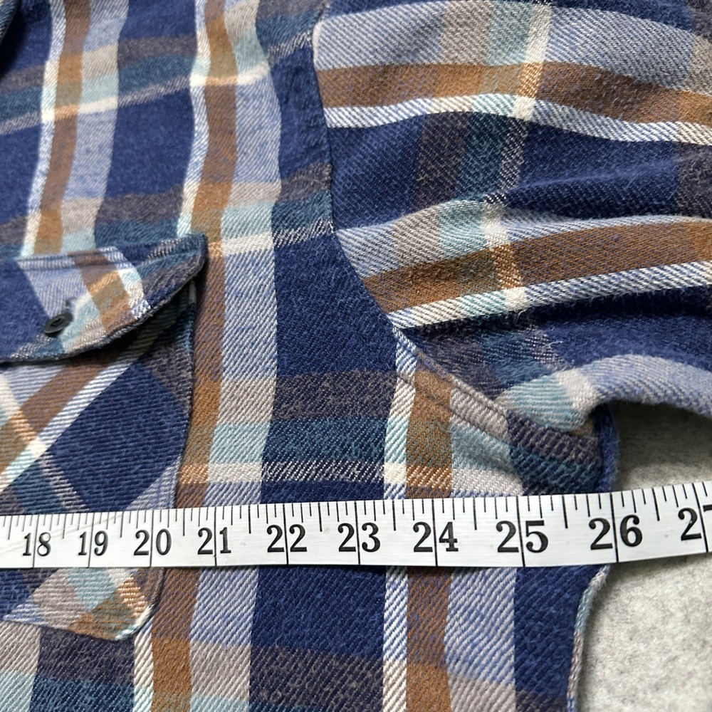 VTG 90s Prentiss Outdoors Plaid‎ Flannel Shirt Mens XL Heavy Cotton Made in USA - Picture 7 of 12